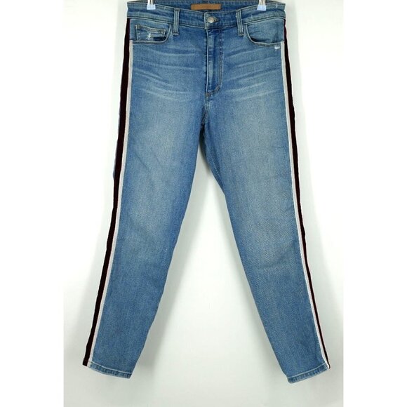 NWOT Joe's Jeans Charlie High Rise Skinny Ankle with Velvet Stripe Blue 29 - Picture 2 of 4